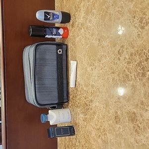 BRAND NEW AUTHENTIC BVLGARI Bulgari MAKEUP BAG TRAVEL CARE POUCH BAG COMES FULL